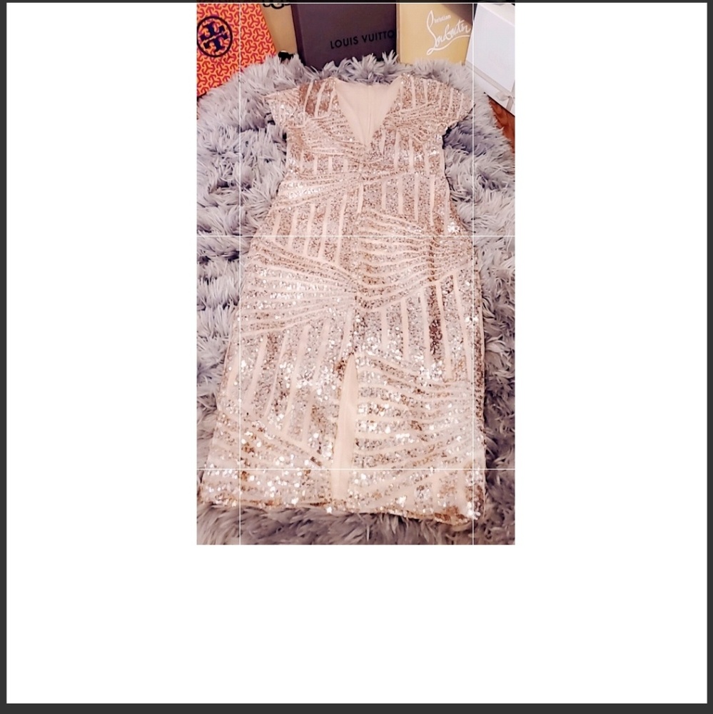 Gold Sequins Dress